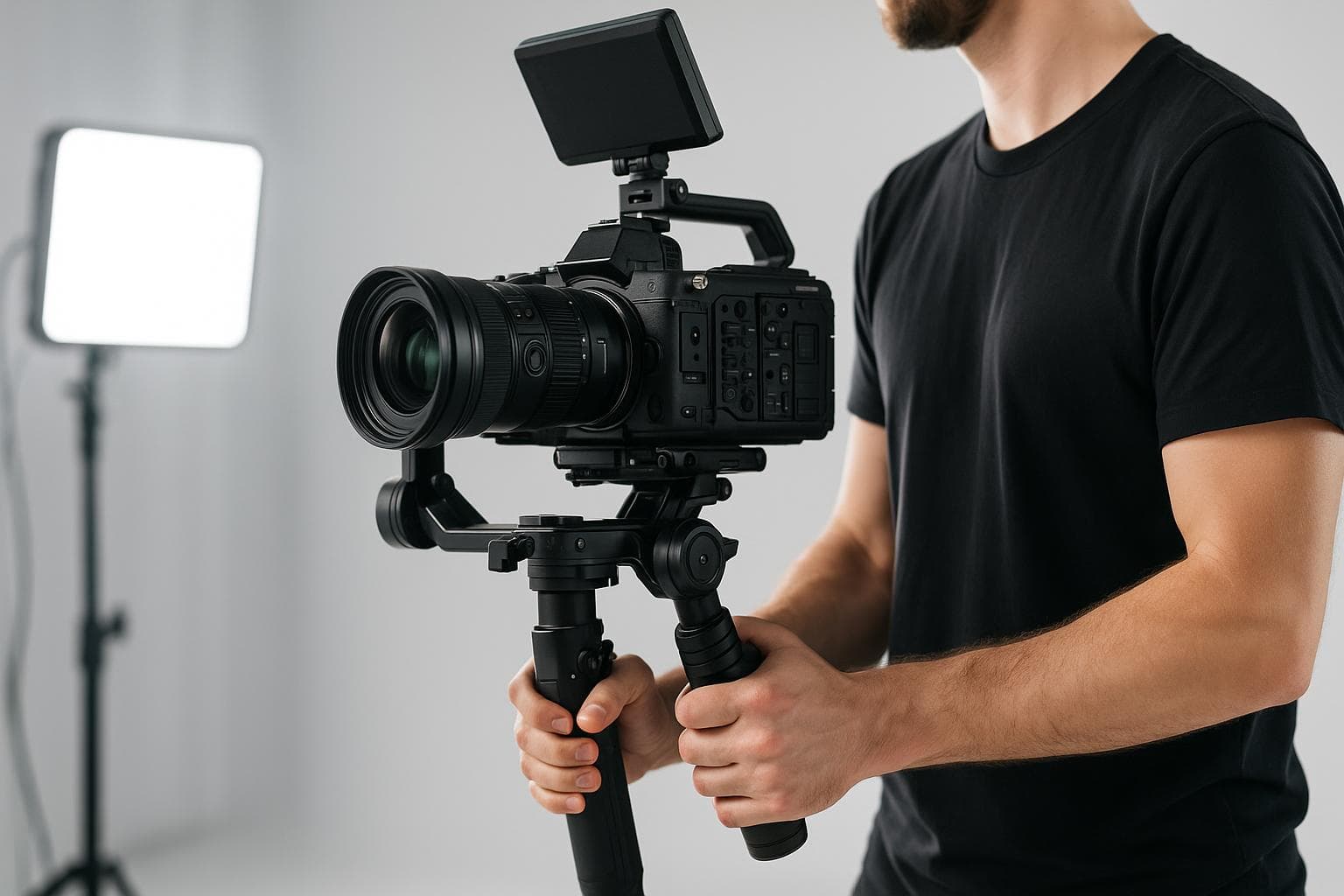 Profesional de producción audiovisual trabajando en Barcelona
